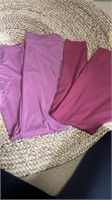 2 pair of pink yoga leggings size large