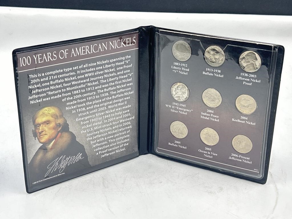 100 years of American nickel coins