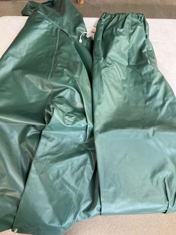 Large raincoat and pants
