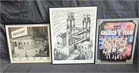Group of three vintage posters with one Bedard