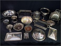 Group of silver plated items