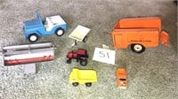 Toy Tractors, Trucks, and Pieces