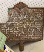 Cast Iron Milford Delaware Sign. 42" Wide.