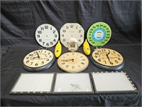 Group of vintage wall clock, banana walkie