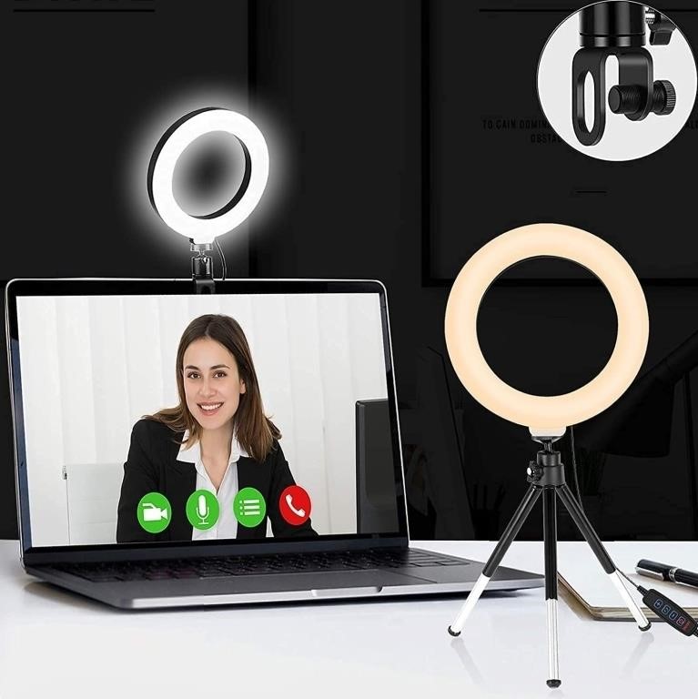 $18  6 Selfie Ring Light, Video Conference Lightin