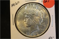 1922 Uncirculated U.S. Silver Peace Dollar