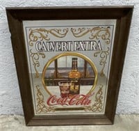 (Q) Calvert Extra & Coca-Cola Framed Bar Mirror