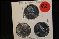 Lot of 3 Steel Wheat Cents