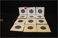 Lot of 11 Mixed Date Buffalo Nickels