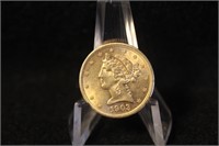 1903-S $5 Pre-33 Gold Coin AU/BU type Excellent