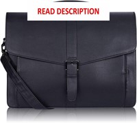 $52  ESTARER Leather Briefcase 15.6 Laptop  Black