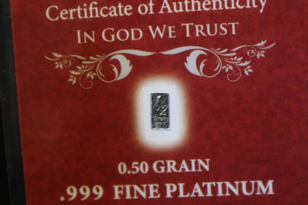 0.50 Grin .999 Platinum Bar