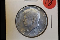 1965 Uncirculated Kennedy Silver Half Dollar
