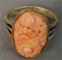14k Gold Coral Ring 3.8 Dwt Total Weight