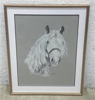 (T) Framed Print Of Horse By M. Woodford Wall