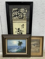 (F) Framed Wall Decor Including Print By Kimberly