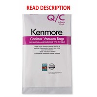 $22  Kenmore Canister Vacuum Bags Type Q & C (6)