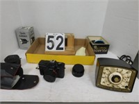 Vintage Camera Equipment Includes Time-O-Lite