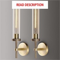 $379  19 Brass Wall Sconces Set  Knurled Gold  2P