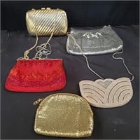 Group of hand bags and clutches