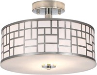 $100  2-12 Semi Flush 2-Light Ceiling Light, Chrom