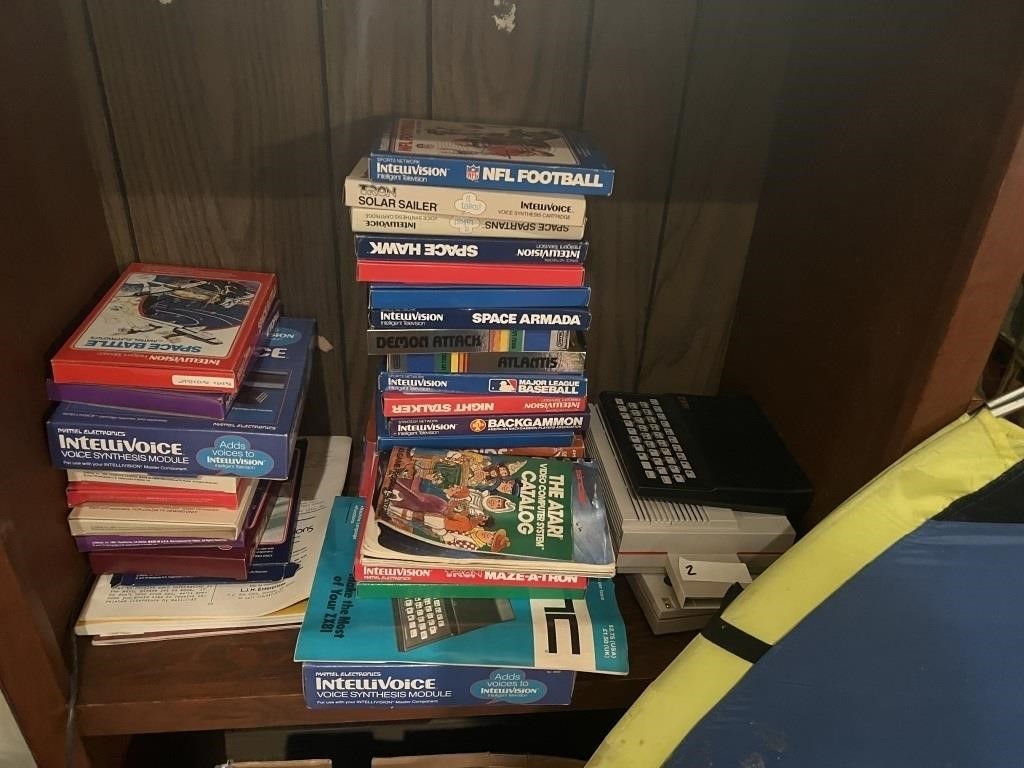 VINTAGE INTELLIVISION WITH EMPTY CASES AND