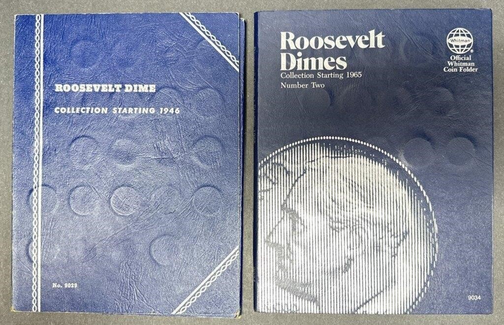 (II) Incomplete Roosevelt Dime Collection Books.