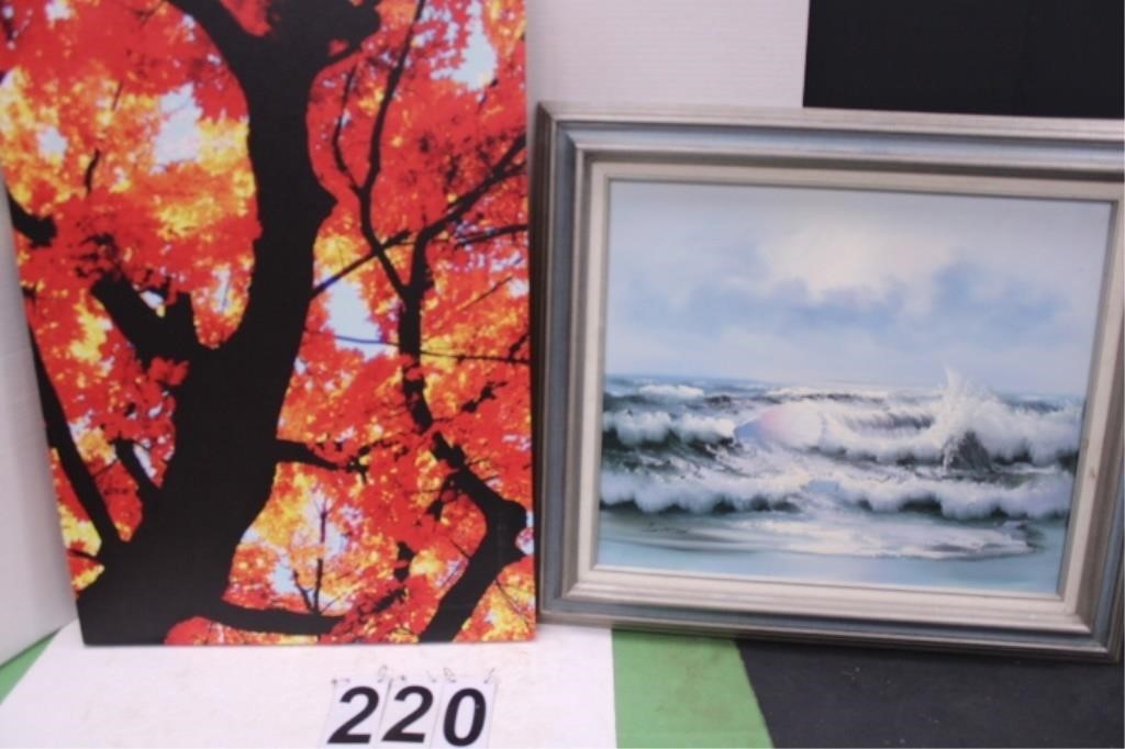 Ocean Waves Painting ~ Tree Picture