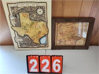 (2) Texas Map / Texas Oi; Map