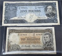 (II) Australian Currency Including Ten Shillings