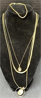(II) 14k Gold Bracelet, Sterling Silver Necklace,