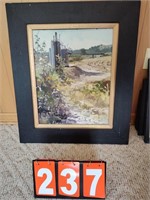 Larry Rudolech "IOil Tanks"  Oil on Board- Signed