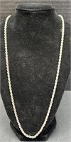 (E) Sterling Silver Link Necklace. .720ozt