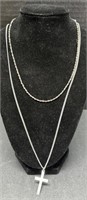 (E) Sterling Silver Link Necklace and Sterling