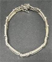(F) Sterling Silver Link Bracelet. .955ozt