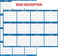 $23  24x36 SwiftGlimpse 2024 Wall Calendar  Navy
