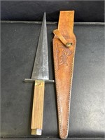 Vintage dagger with leather sheath