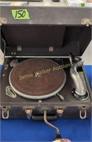 Hand Crank Portable Phonograph. Appears To Be In