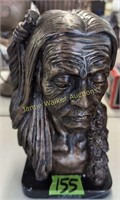 Unmarked C.m. Russell, Indian Head Bronzed Finish