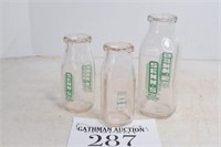 (3) Senn's Milk Bottle from Canton, IL