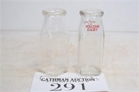 (2) Macomb Dairy Bottles from Macomb, IL