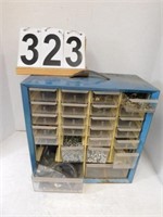 Organizer W/ Contents Of Washers - Rivets -