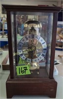 Franz Hermle Skeleton Clock 791-081. 12.5 Tall.