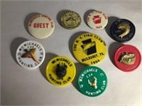 VINTAGE B.T. FISH CLUB BUTTONS AND OTHER BUTTONS