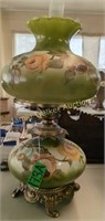 Green Gone With The Wind Style Table Lamp 27"