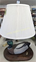 Mallard Duck Decoy Table Lamp. Sticker On Bottom