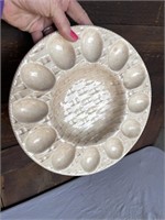 Small Ceramic Deviled Egg Serving Tray Platter