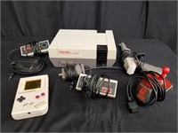 Group of Nintendo devices, controllers, etc. Box
