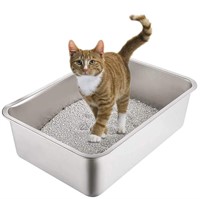 Yangbaga Stainless Steel Litter Box for Cat and Ra