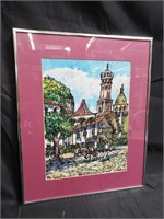 Signed & framed watercolor painting